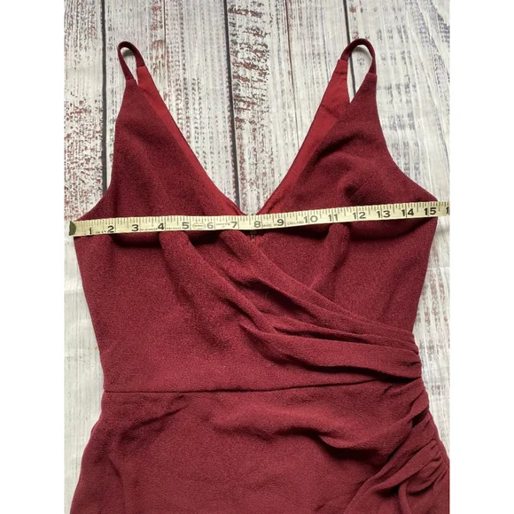 Dress the Population Sam Shirred Burgundy Elegant Jumpsuit NWOT Small - Picture 5 of 8